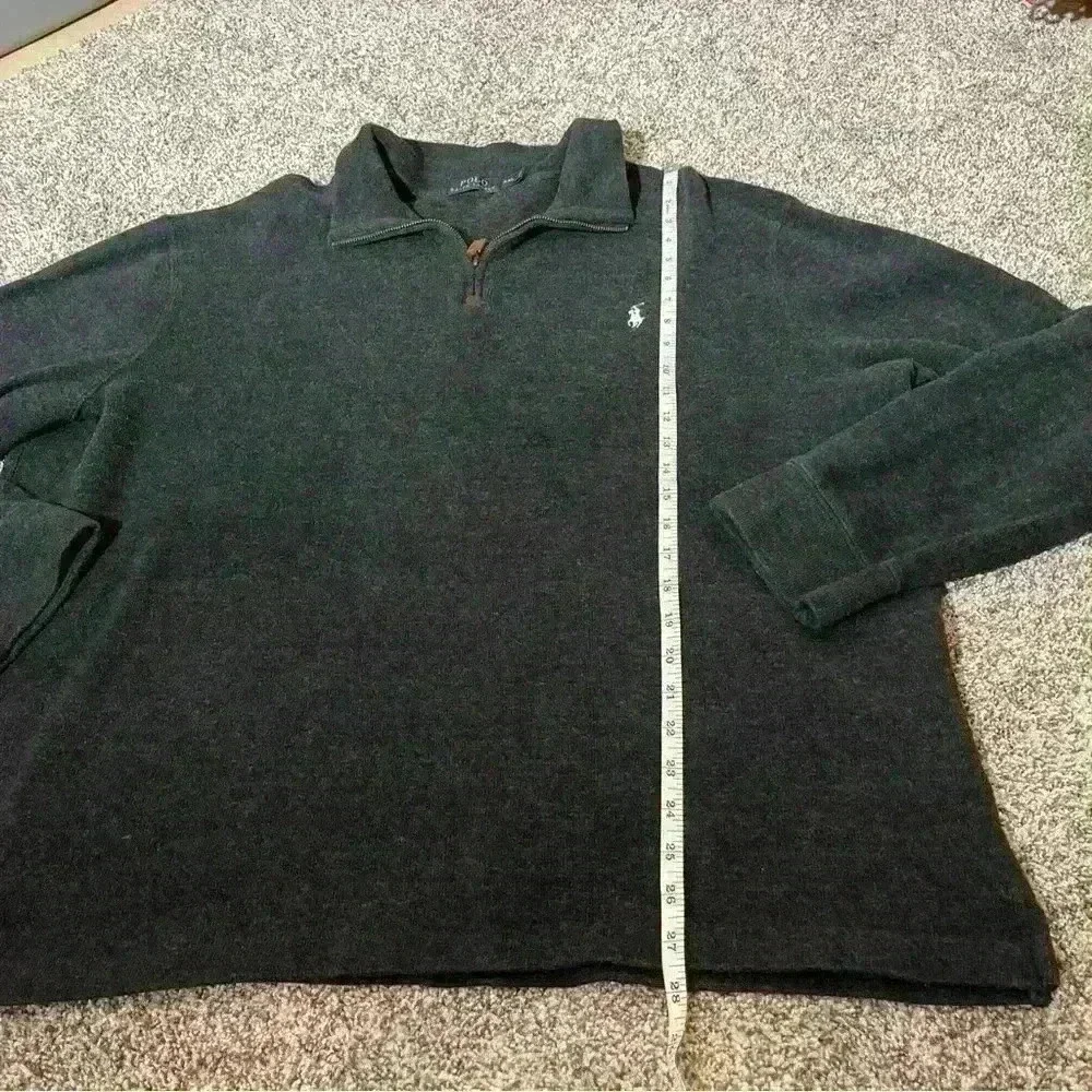 Polo Ralph Lauren Sweater Men's Size XXL Black 1/4 Zip Long Sleeve